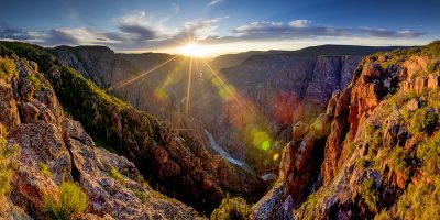 Sunset Point - Black Canyon of the Gunnison National Park, Colorado (Sun Rays)